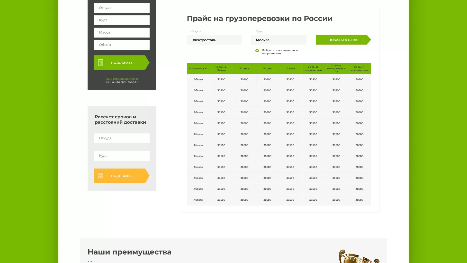 Разработка логотипа и сайта компании «Инком-Логистика» в Борисоглебске