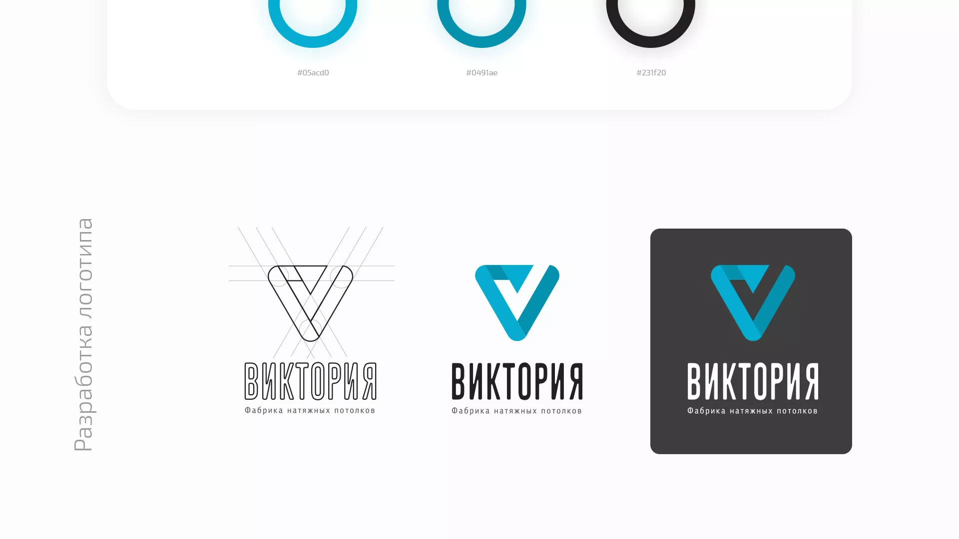 Разработка фирменного стиля компании по продаже и установке натяжных потолков в Борисоглебске