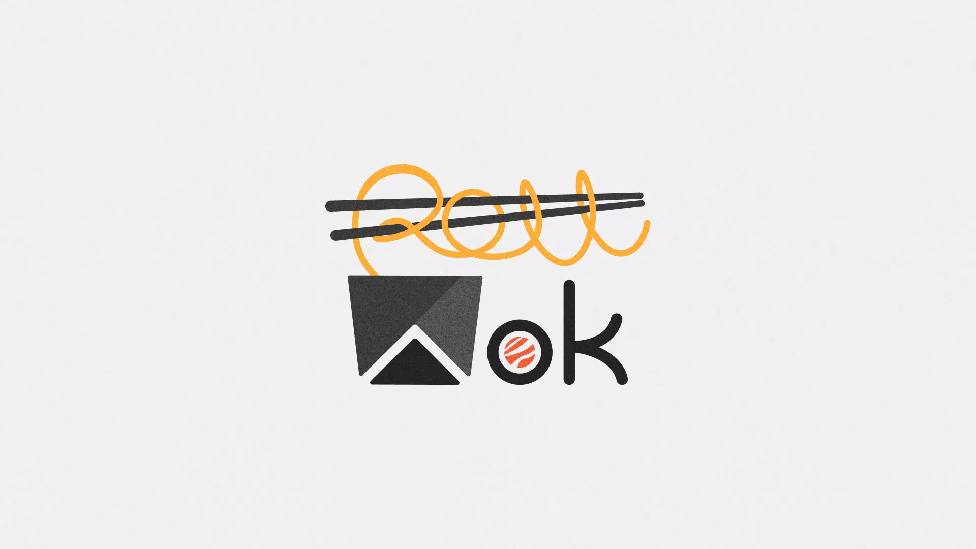 Разработка логотипа суши-бара «Roll Wok Club» в Борисоглебске