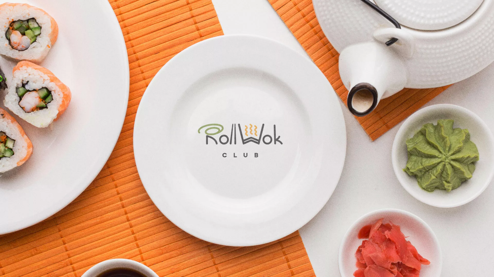 Разработка логотипа и фирменного стиля в Борисоглебске для суши-бара «Roll Wok Club» Разработка логотипа и фирменного стиля в Борисоглебске для суши-бара «Roll Wok Club»